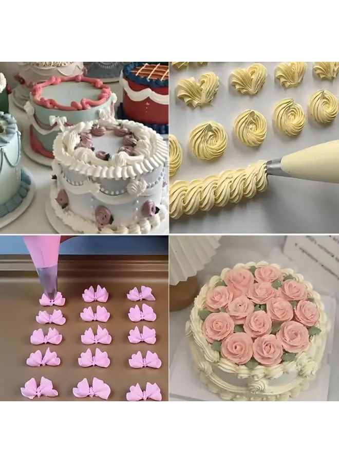 15 قطعة مجموعة فوهات الأنابيب الفولاذية المقاومة للصدأ لتزيين الكعك والكب كيك - Image 2