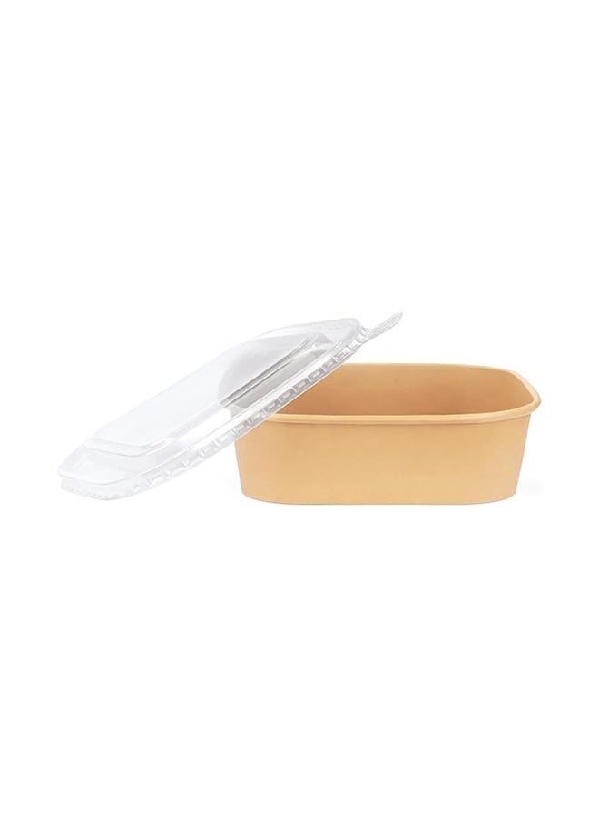 Khaleej Pack Kraft Salad Bowl with Lid [750ml - 26oz, Pack of 10], Disposable Bowls with Lids,100% Eco-friendly, Biodegradable, Microwave Safe, Heavy Duty, Takeaway Container for Party, Dessert - Image 4