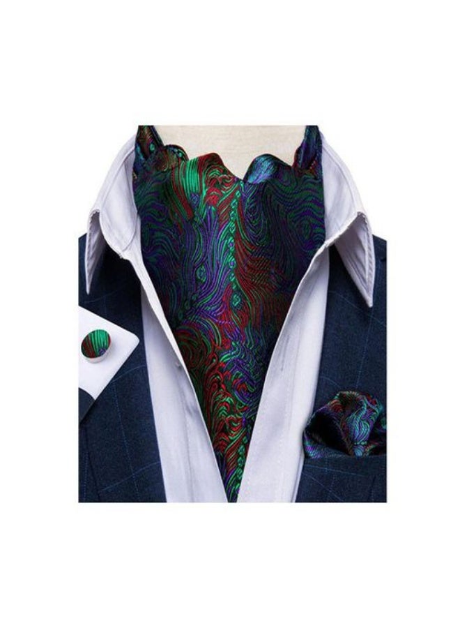 Men's Set Consisting Of Three Pieces (tie - Handkerchief - Cufflinks) - Image 2