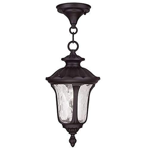 Livex Lighting 784907 Oxford 1Light Outdoor Hanging Lantern Bronze