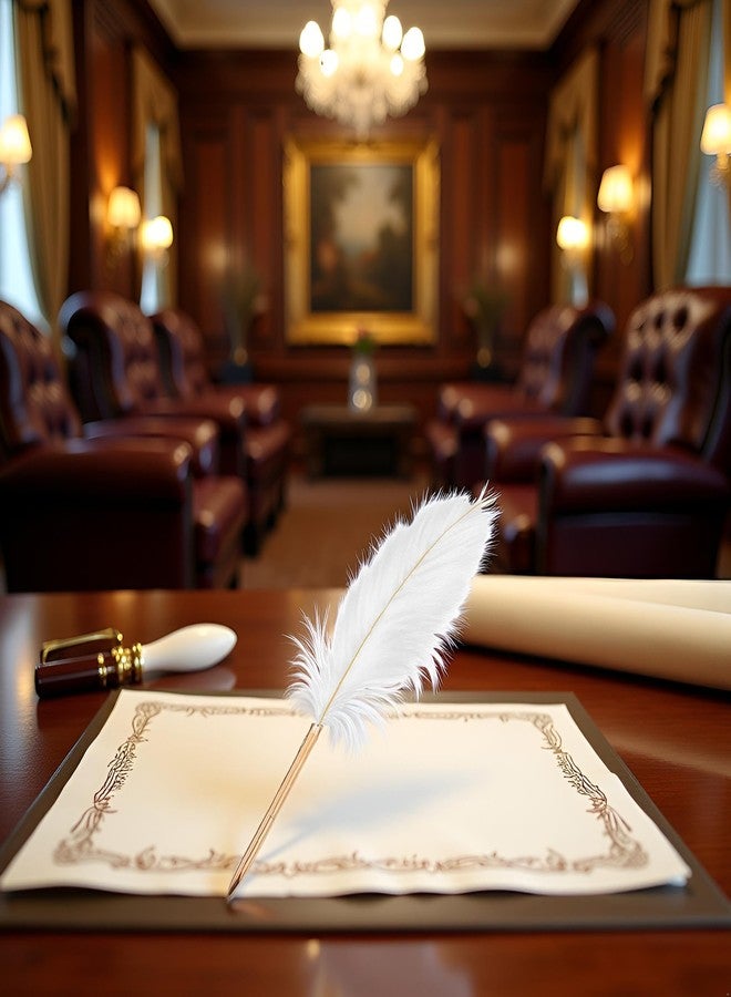 WaigN White Retro Feather Ballpoint Pen, Exquisite Siganture Pen, Refillable Ballpoint Pen, Wedding Office Business Gift Pens for Signing Artwork Journal Writing Ballpoint Pens and Refills, Ballpoint Pens - Image 4