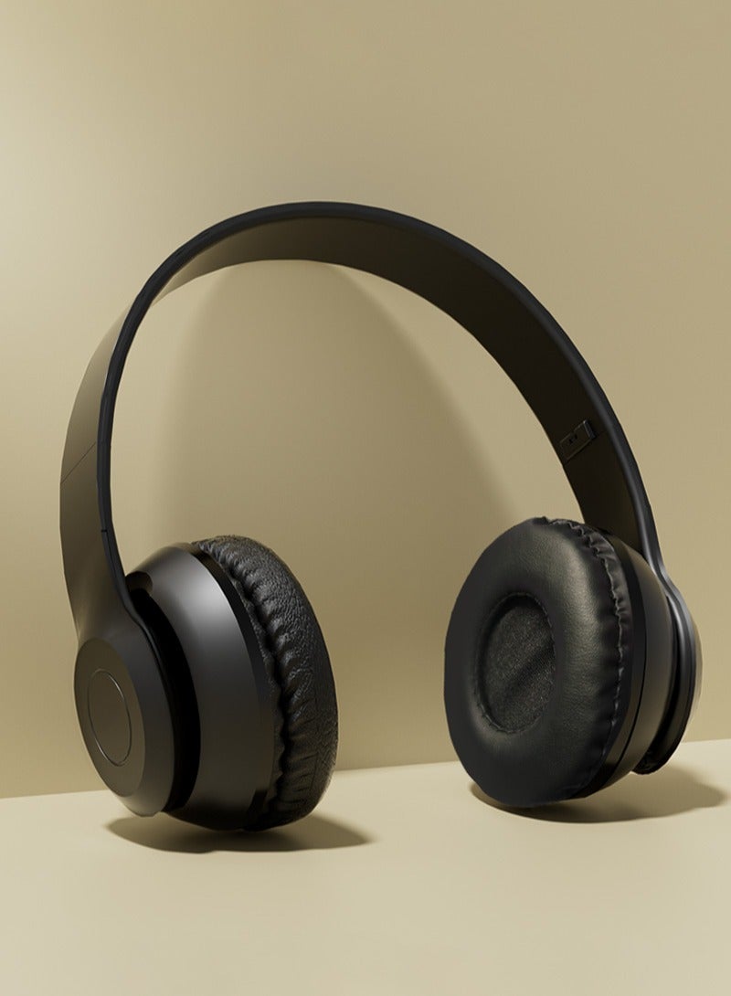 Wireless Over-Ear Headphones with Microphone, Lightweight Foldable & Portable 40MM Sound Unit Stereo Bass Headphones, Headphones for Smartphone & Computer - Image 1