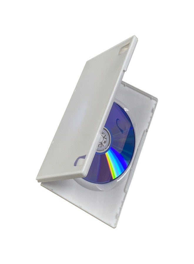 maxtek 25 Pack Maxtek Standard 14mm White Single Disc CD & DVD Cases with Outer Clear Artwork Insert Sleeve. Compatible for Nintendo Wii Discs. - Image 3