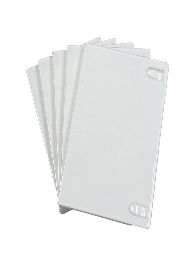 maxtek 25 Pack Maxtek Standard 14mm White Single Disc CD & DVD Cases with Outer Clear Artwork Insert Sleeve. Compatible for Nintendo Wii Discs. - Image 2