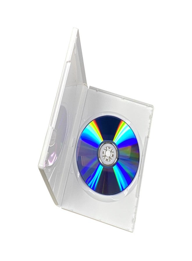 maxtek 25 Pack Maxtek Standard 14mm White Single Disc CD & DVD Cases with Outer Clear Artwork Insert Sleeve. Compatible for Nintendo Wii Discs. - Image 5