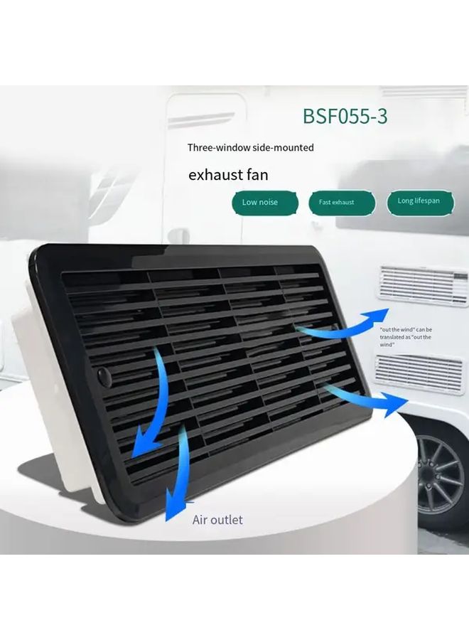 Black Grille For Thetford Fridge Vent Mounting Caravan Motorhome RV Campervan - Image 5