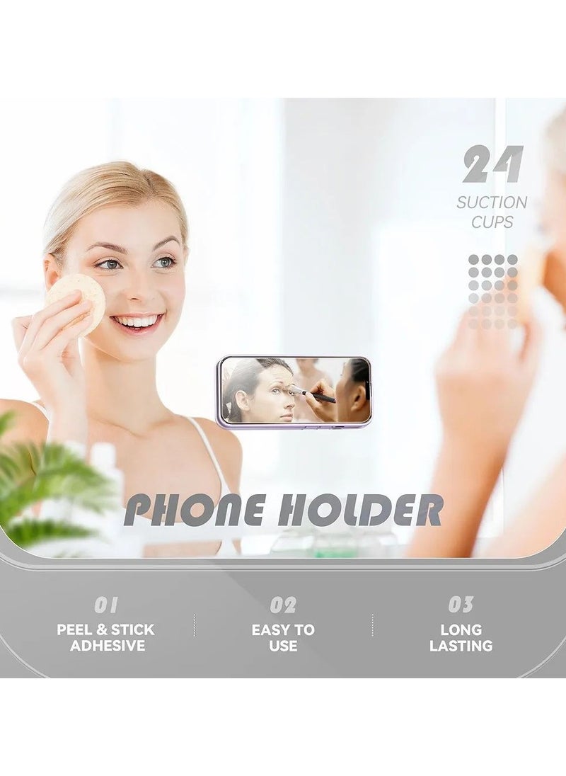 Generic Silicone Phone Sticky Grip, Adhesive Mount, for Smartphones,Hands Free Phone Suction, Hands-Free Mobile Mirror Holder for Selfies and Videos (White)  - Image 3