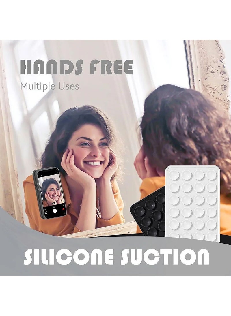 Generic Silicone Phone Sticky Grip, Adhesive Mount, for Smartphones,Hands Free Phone Suction, Hands-Free Mobile Mirror Holder for Selfies and Videos (White)  - Image 5