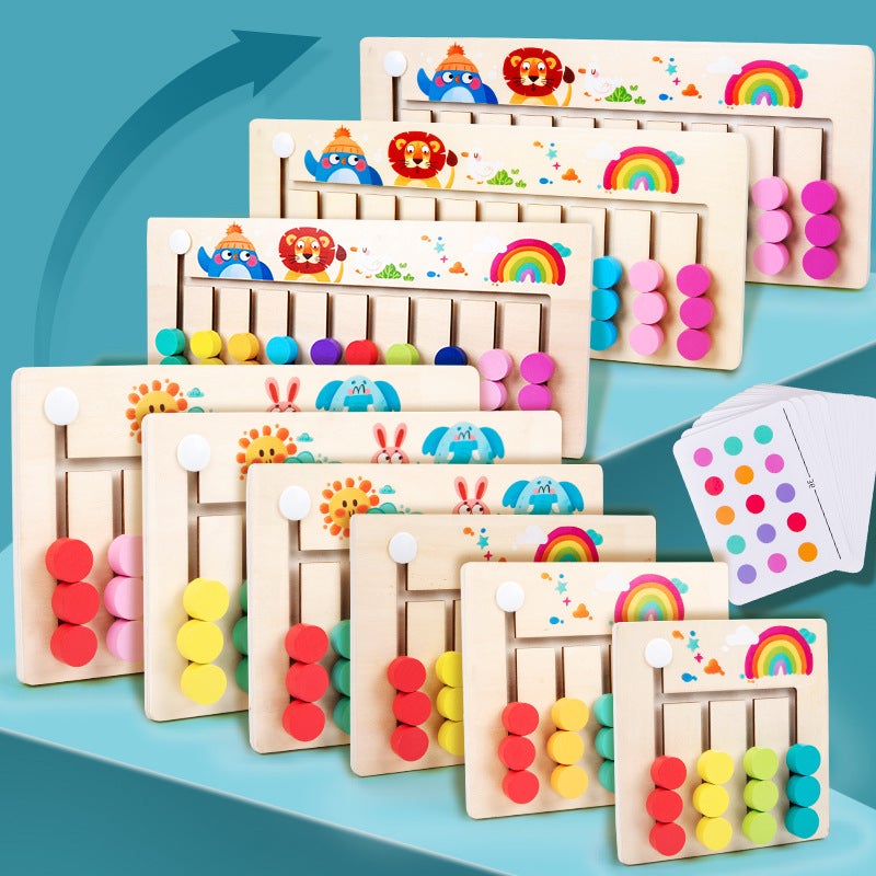 Four Color Walking Advanced Chess Children 2-3 Years Old Montessori Early Education Educational Game Board Logical Thinking Training Toy - Image 2