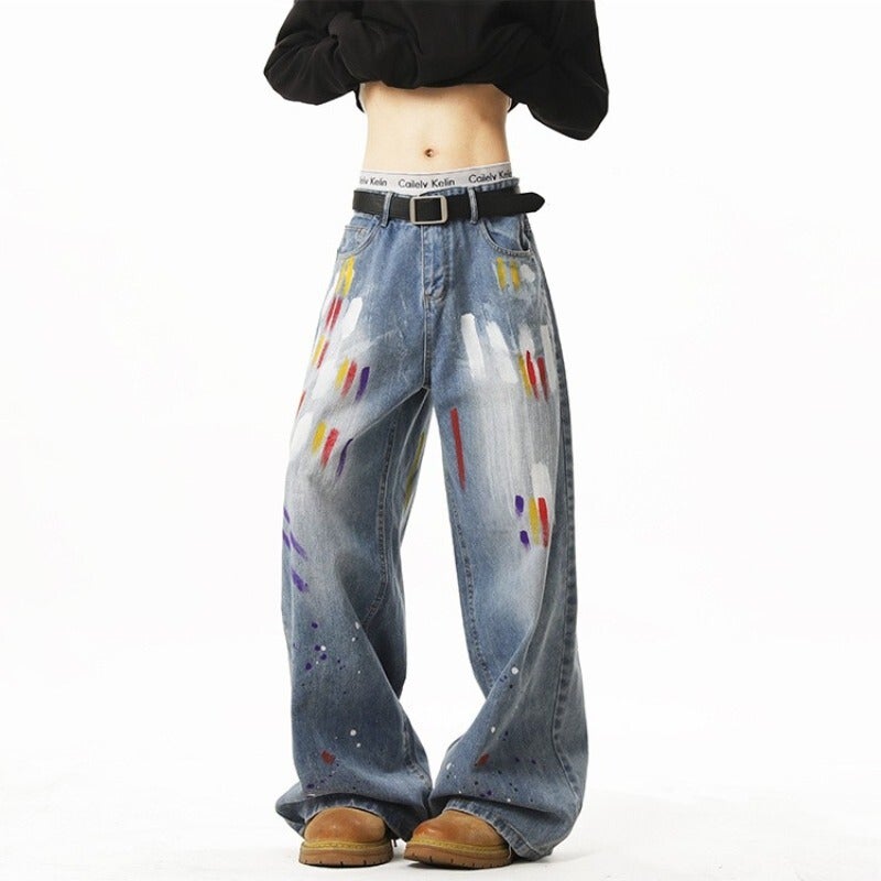 Unisex Classic Denim Jeans Loose Fit Daily Outdoor Wear - Image 4
