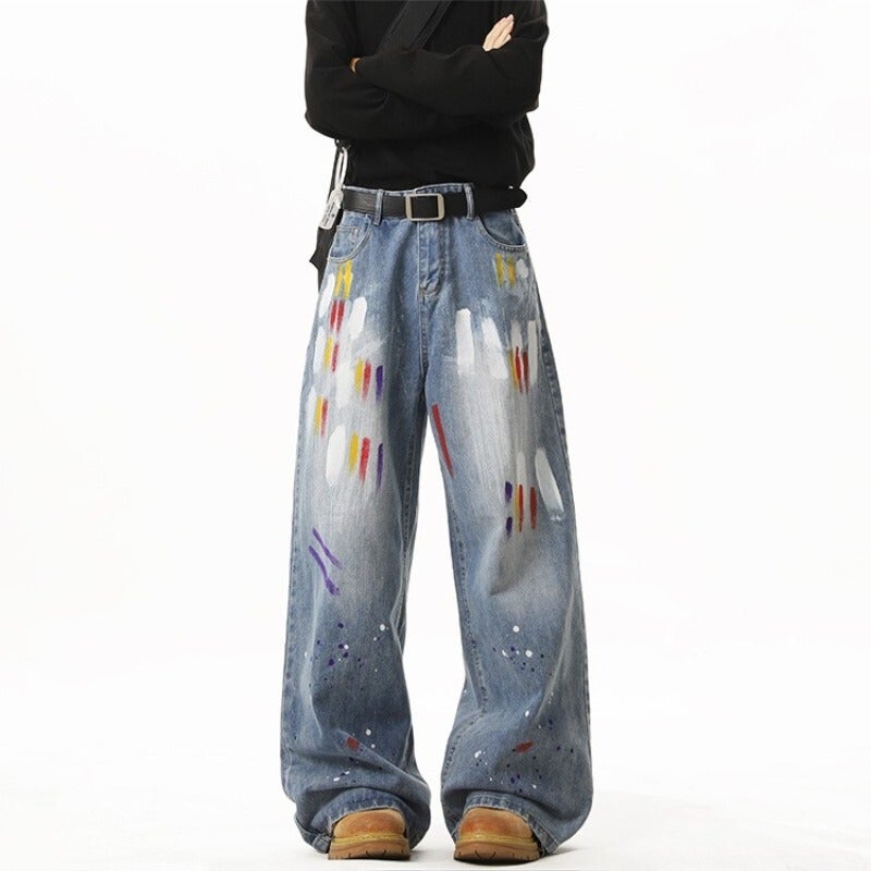 Unisex Classic Denim Jeans Loose Fit Daily Outdoor Wear - Image 2
