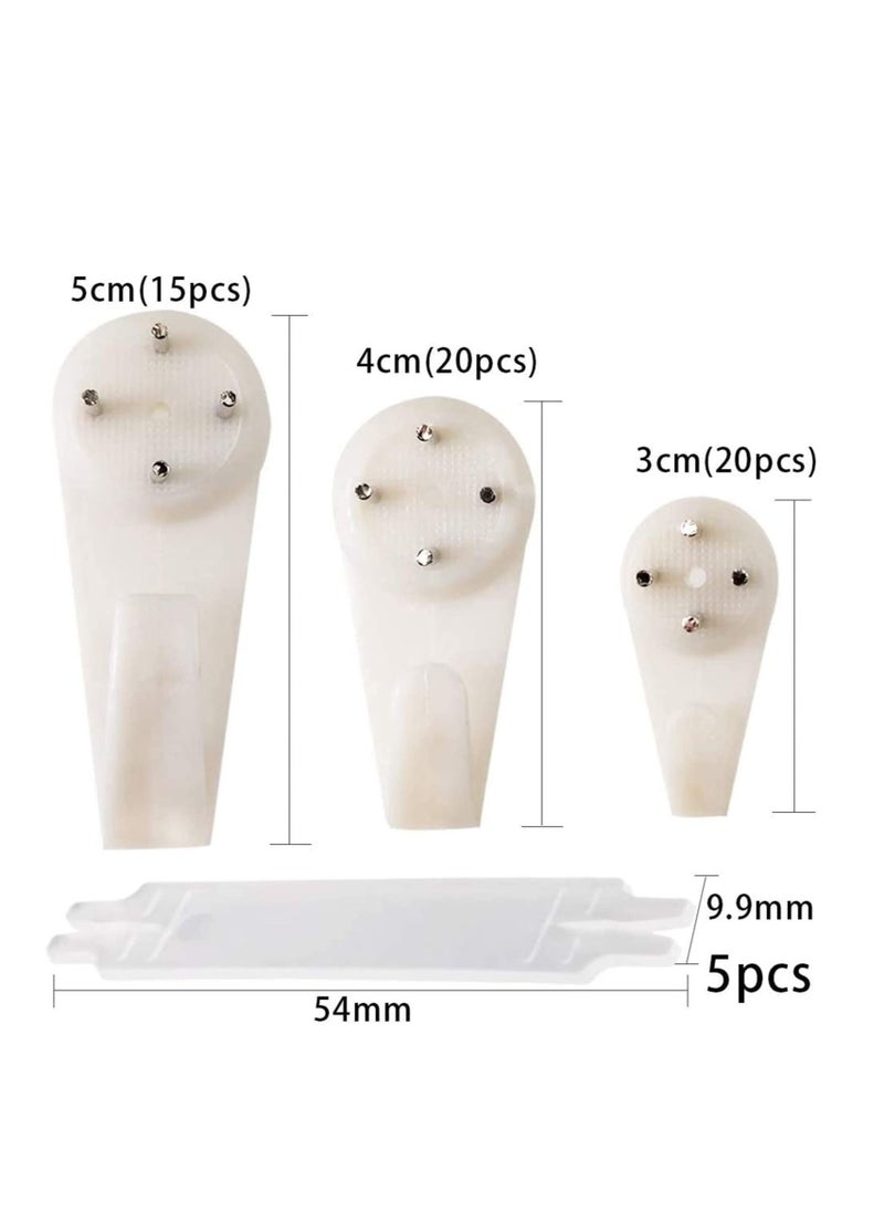Generic - 60Pack Picture Hangers for Hardwall Concrete Wall Hanging Photo Frames Drywall Hook Art Painting Display Hangers Clock Wedding Photos Hanging Hardware Kit for Home Office - Image 1