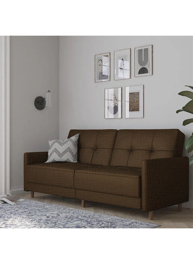Soufa Dibaj Odessa | 2-Seater Sofa Upholstered In Velvet 193x85x86 cm - Brown - Image 2