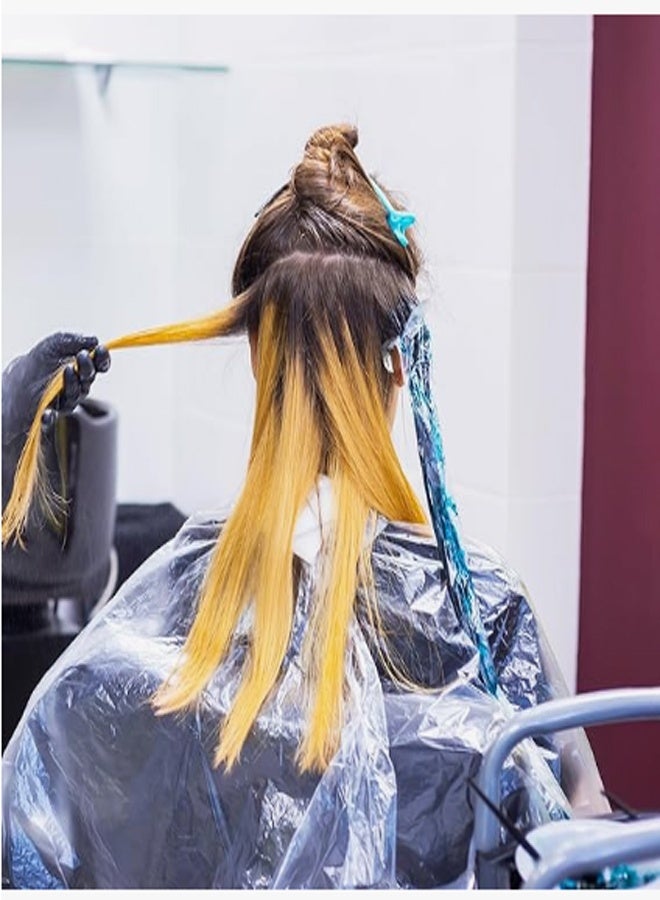 50 عباءة ملونة للشعر يمكن التخلص منها، ومرايل مقاومة للماء لتصفيف الشعر المصبوغ، وعباءات حلاقة يمكن التخلص منها للاستخدام المنزلي وفي صالونات التجميل. - Image 5