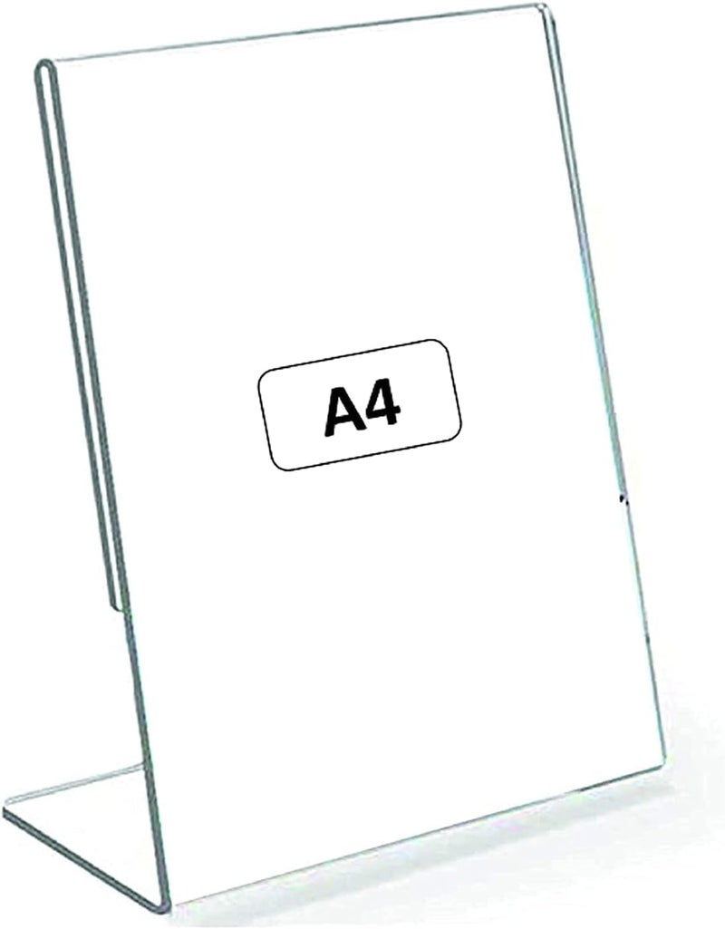 Al Raied ARS® Acrylic Tent Card Holder Display Stand – A4 Size 8.5x12 Inch Clear Signage & Photo Frame Stand - Image 1