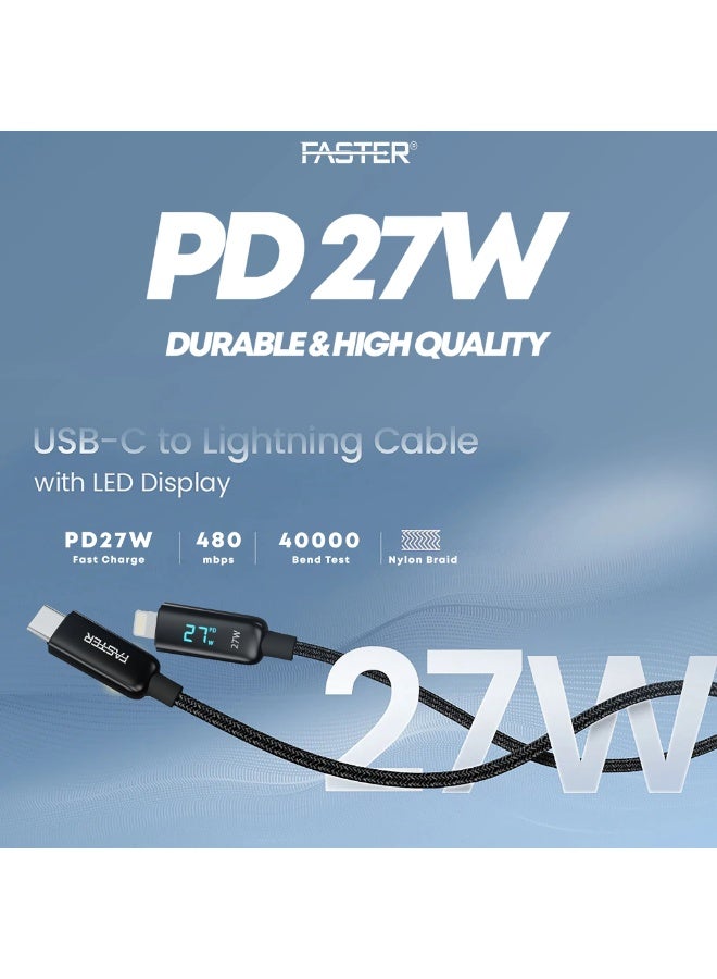FASTER 27W USB-C TO LIGHTNINGDIGITAL DATA CABLE VL-50 - Image 3