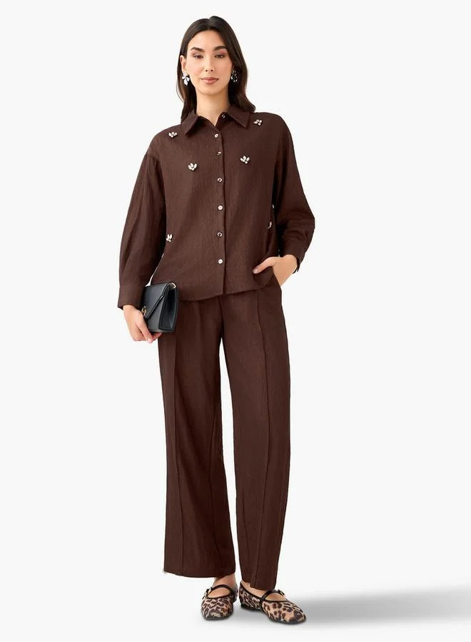 سبلاش فيڤ Embellished Shirt with Long Sleeves
