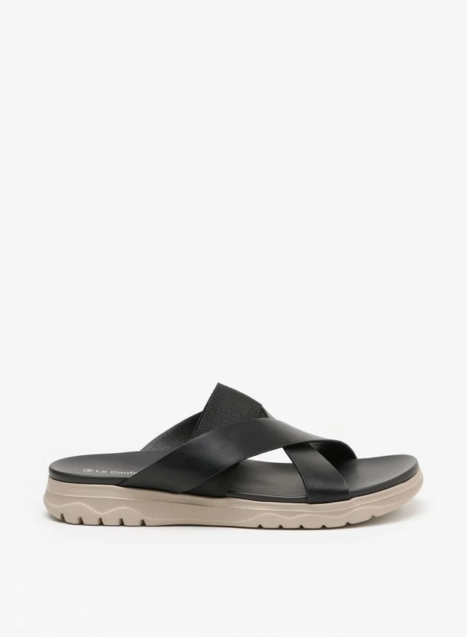 Le Confort Men Solid Criss Cross Strap Sandals