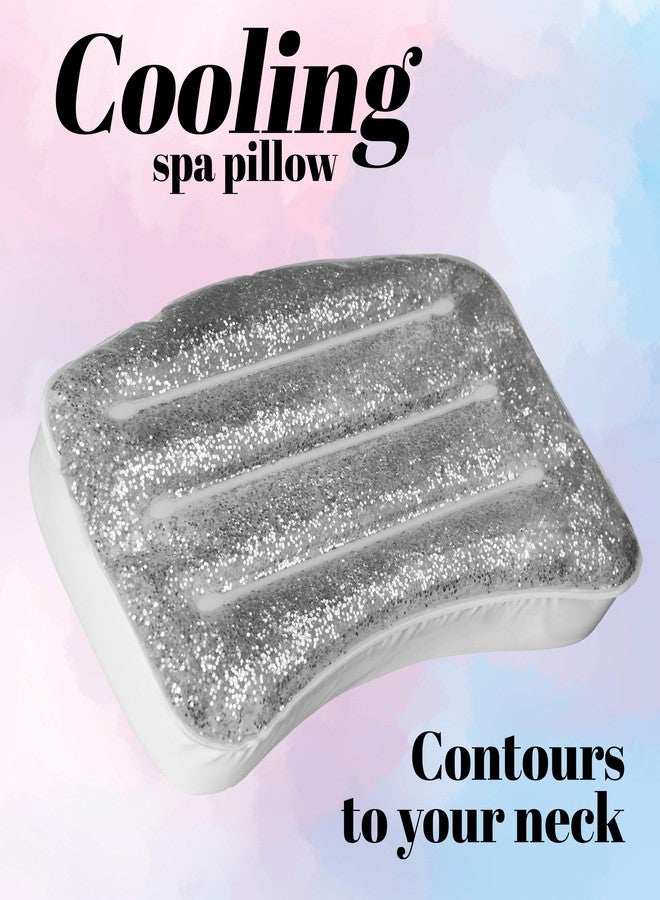 Expressions Spa Pillow with Glitter Gel - 1pc Cooling Spa Pillow for Bathtub and Hot Tub Relaxation | Luxury Bath Products & Spa Accessories for Women - Image 2