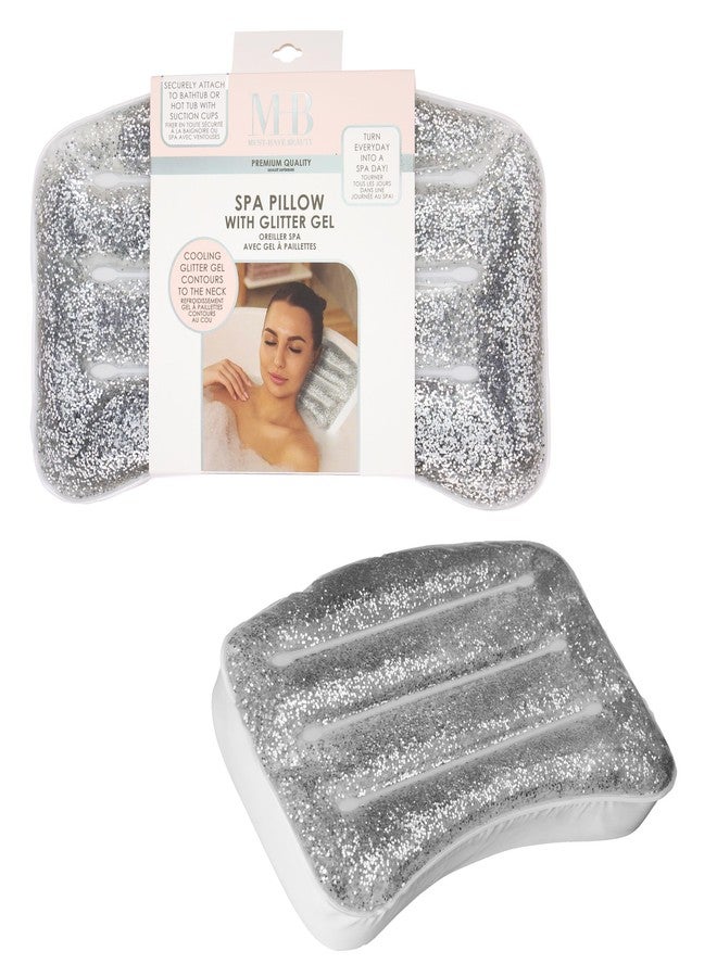 Expressions Spa Pillow with Glitter Gel - 1pc Cooling Spa Pillow for Bathtub and Hot Tub Relaxation | Luxury Bath Products & Spa Accessories for Women - Image 1