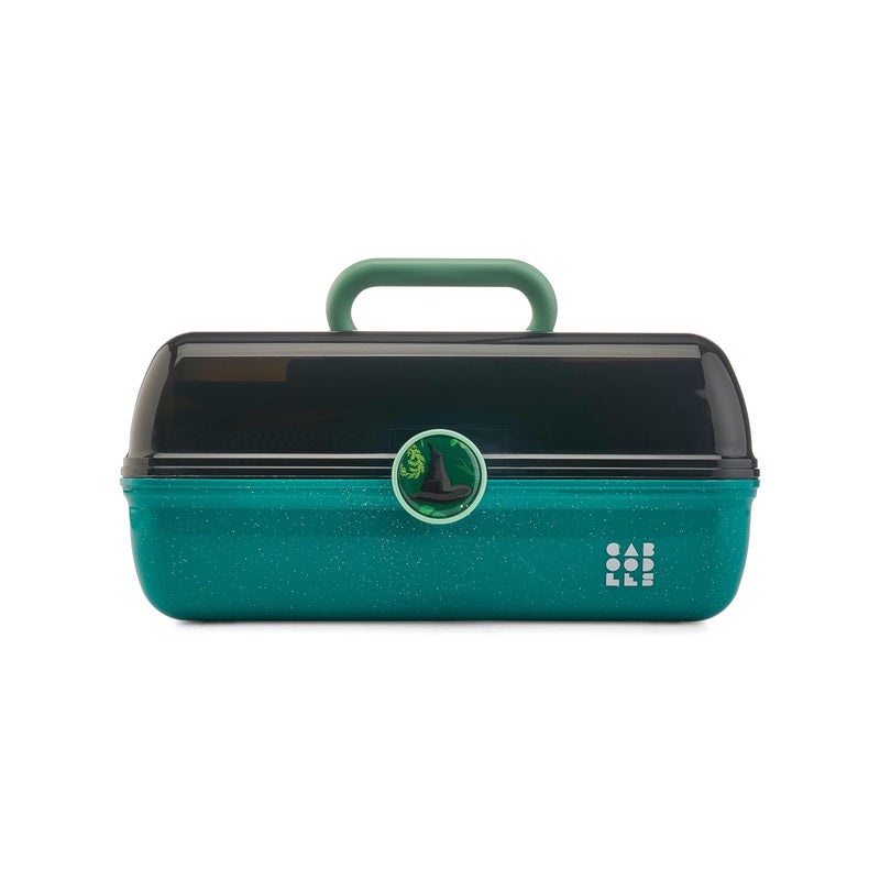 Caboodles On-The-Go Girl Makeup Box, Wicked: For Good Elphaba Essence Limited Edition, Hard Plastic Makeup Organizer Box, Built-In Mirror, Secure Latch, Includes a Wicked-Themed Sticker Sheet - Image 1