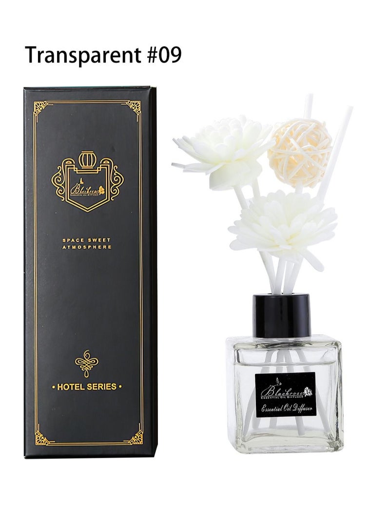 Blackrose معطر زيت أساسي مع معطرات بخور عصي معطر خالي من اللهب يدوم طويلاً طبيعي أنيق معطر هواء لإزالة الروائح للفندق المنزل المكتب هدية 50 مل عطر فندق شانغريلا - Image 1