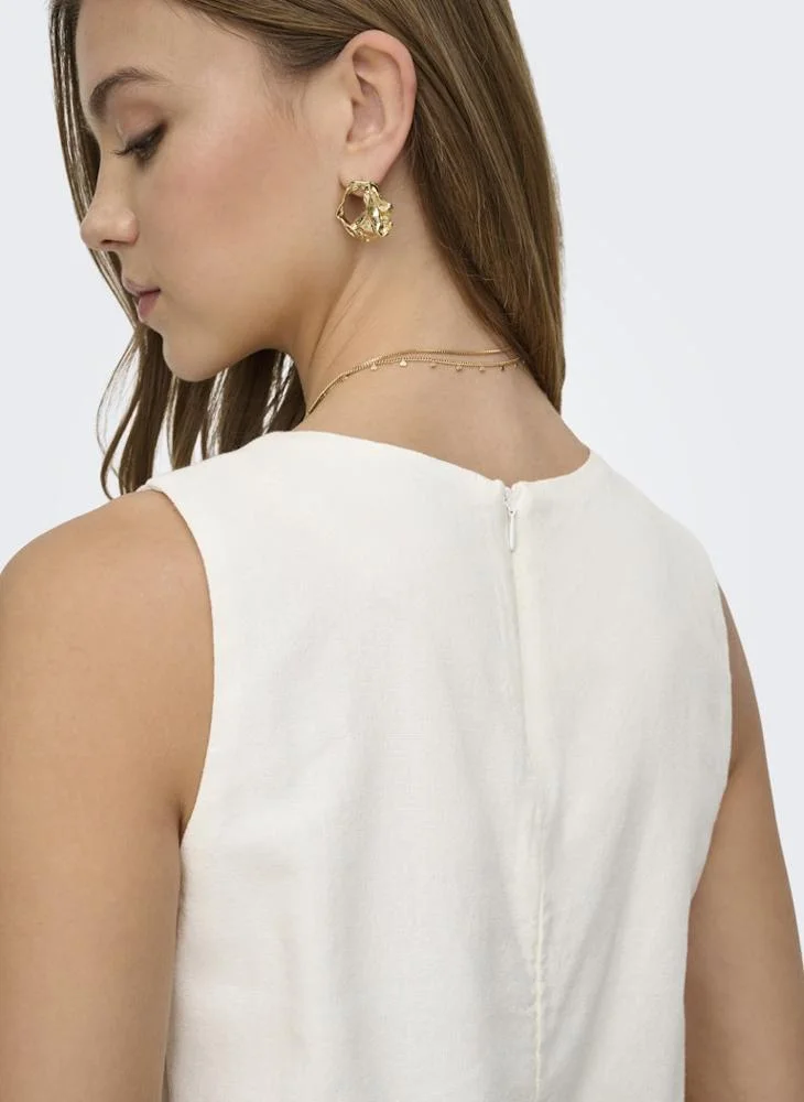 اونلي Onlgoa S/L Ballon Linen  Top