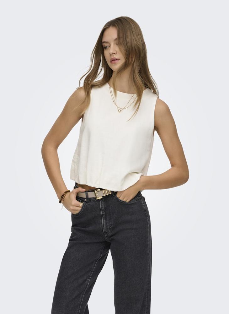 ONLY Onlgoa S/L Ballon Linen  Top - Image 4