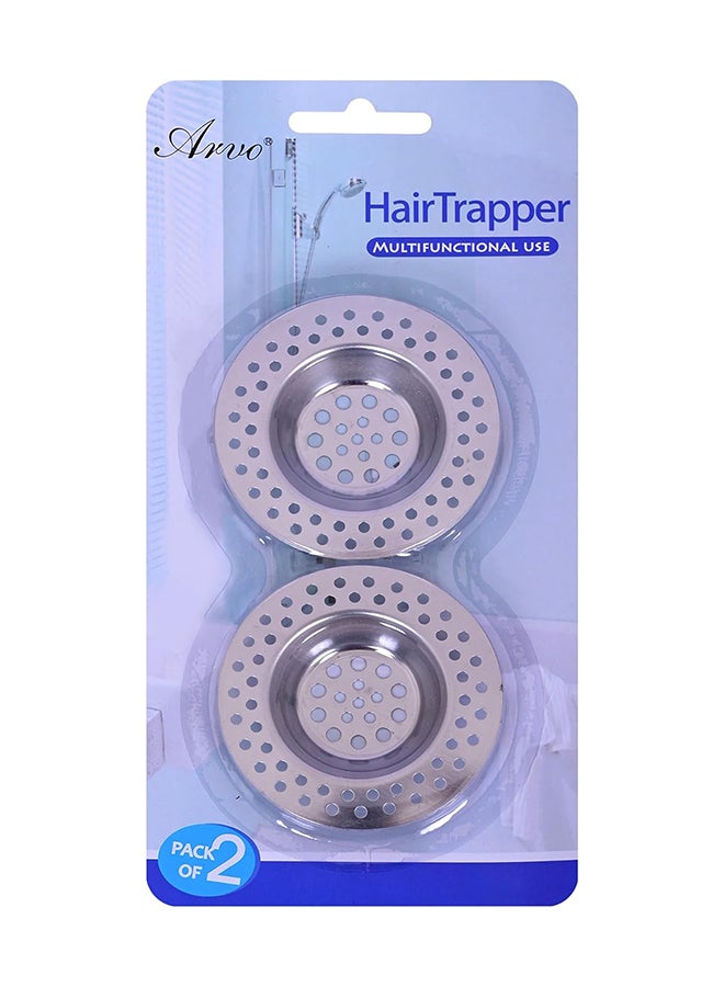 Home Pro مث catcher شعر عالمي للحمام مانع انسداد سدادة حوض استحمام غطاء تصريف حوض الاستحمام مصفاة حوض مطبخ من الفولاذ المقاوم للصدأ 2 قطعة - Image 2