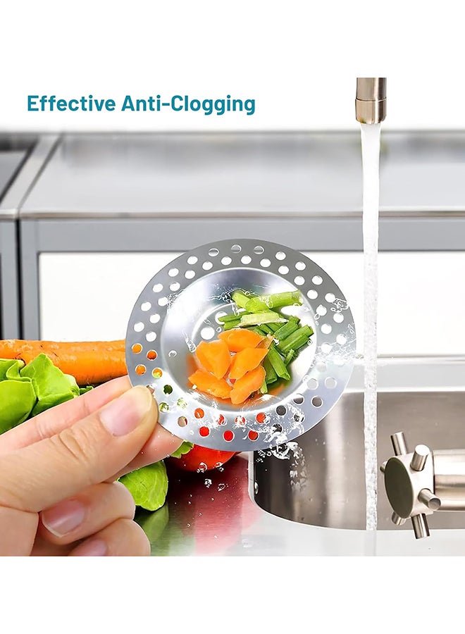 Home Pro مث catcher شعر عالمي للحمام مانع انسداد سدادة حوض استحمام غطاء تصريف حوض الاستحمام مصفاة حوض مطبخ من الفولاذ المقاوم للصدأ 2 قطعة - Image 5