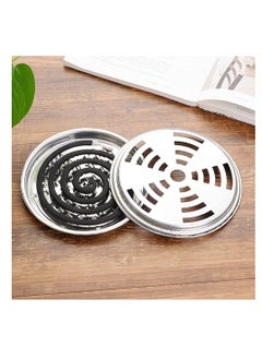 Excefore Mosquito Coil Holder with Cover Coil Incense Burner with Cover Metal Mosquito Sandalwood Tin for Home and Outdoor(4 PCS)  - Image 2