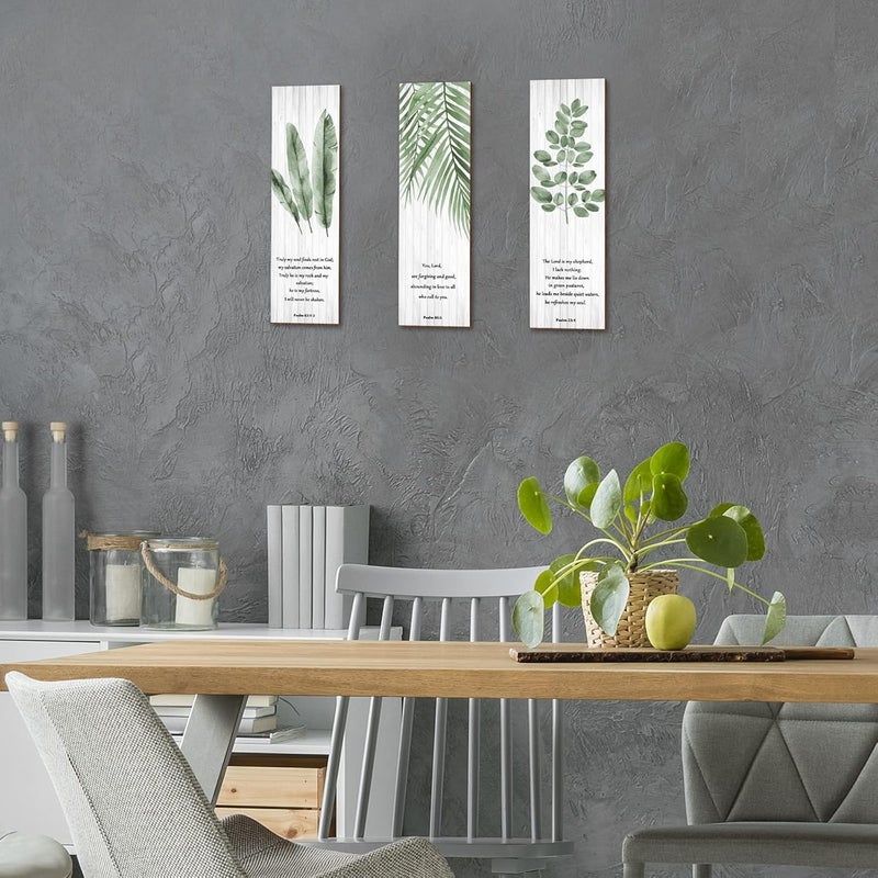 BPA Bible Verses Wall Decor - Set of 3 Rustic Art - Image 4