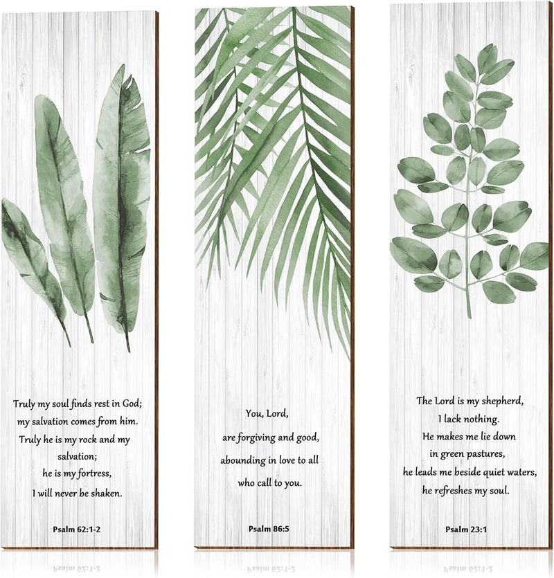 BPA Bible Verses Wall Decor - Set of 3 Rustic Art - Image 1