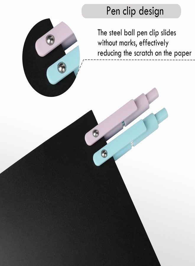 Ddaowanx Gel Pens, 5 Pcs 0.7mm Quick Dry Black Ink Pens Fine Point Smooth Writing Pens, Cute Office School Supplies Gifts for Women (5 Pcs Gradient-Black Ink) - Image 4