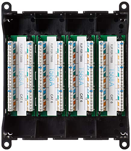 Leviton Twist and Mount Patch Panel, CAT 6 24 Port, 476TM-624, Black - Image 2