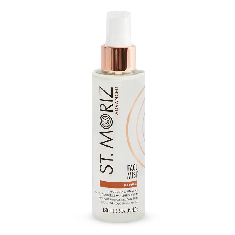 St. Moriz Advanced Self Tanner Face Mist, Sunless Tanning Spray (Medium, 5.07 Fl Oz) - Quick Tan Clear Bronzing Spray with Aloe Vera & Vitamin E â€“ Gradual Self Tan for Face - Fake Tan Spray - Image 1