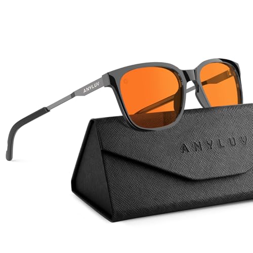 ANYLUV Blue Light Glasses for Men Lightweight Computer Gaming Glasses Stylish Anti Eyestrain Blue Light Blocking Men - Image 1