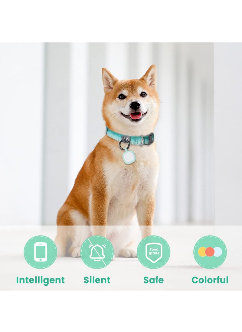 2Pcs QR Code Pet ID Tags, Silent Silicone Dog Cat Tags, Personalized, Modifiable Online Profile, Free Pet Page, Instant Location Alert via Email