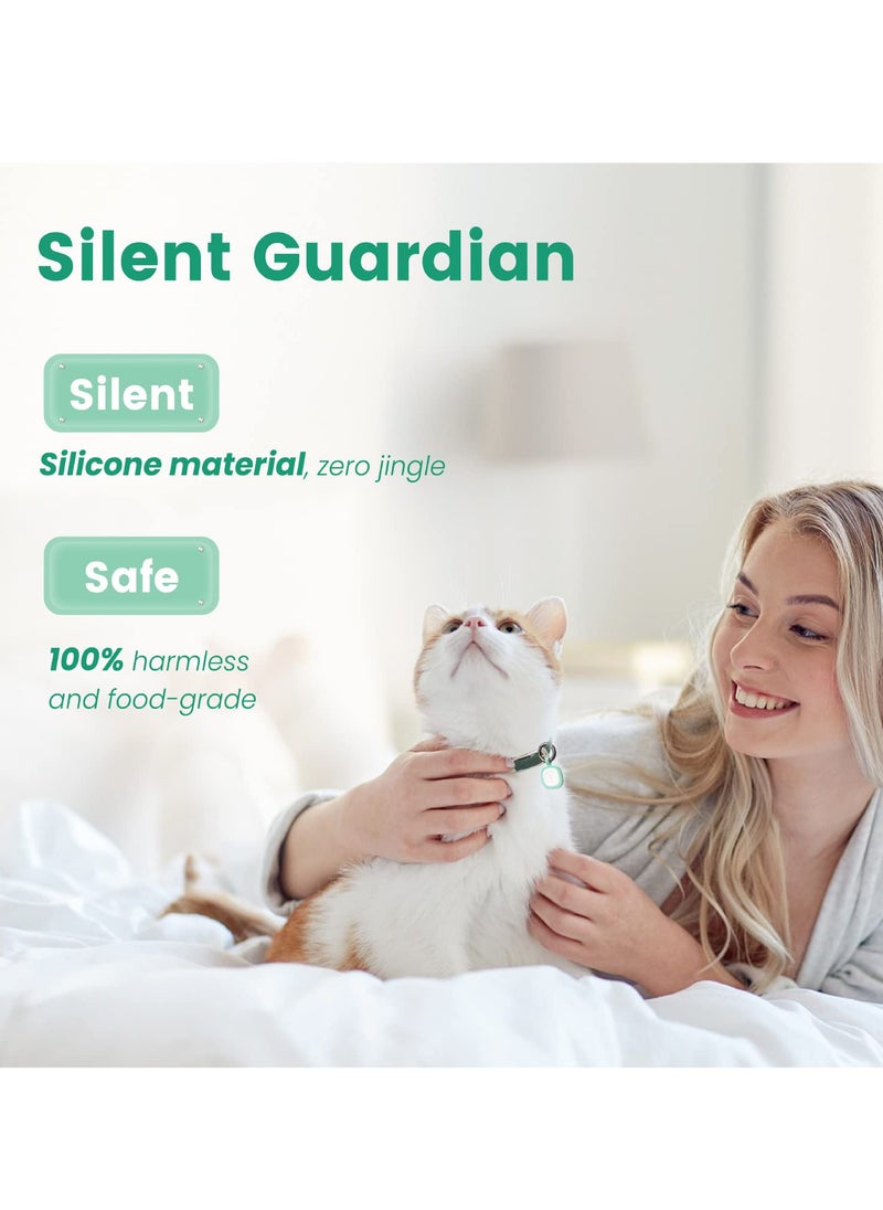 2Pcs QR Code Pet ID Tags, Silent Silicone Dog Cat Tags, Personalized, Modifiable Online Profile, Free Pet Page, Instant Location Alert via Email