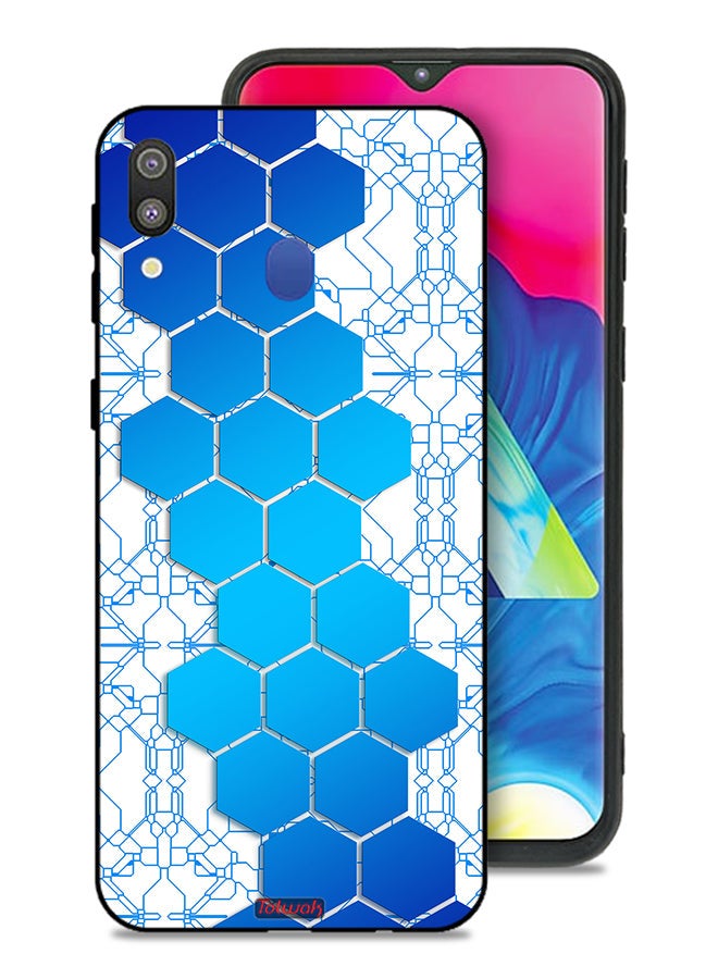Tolwak Samsung Galaxy M20 Protective Case Cover Honeycomb Hexagon Icon Networks - Image 1