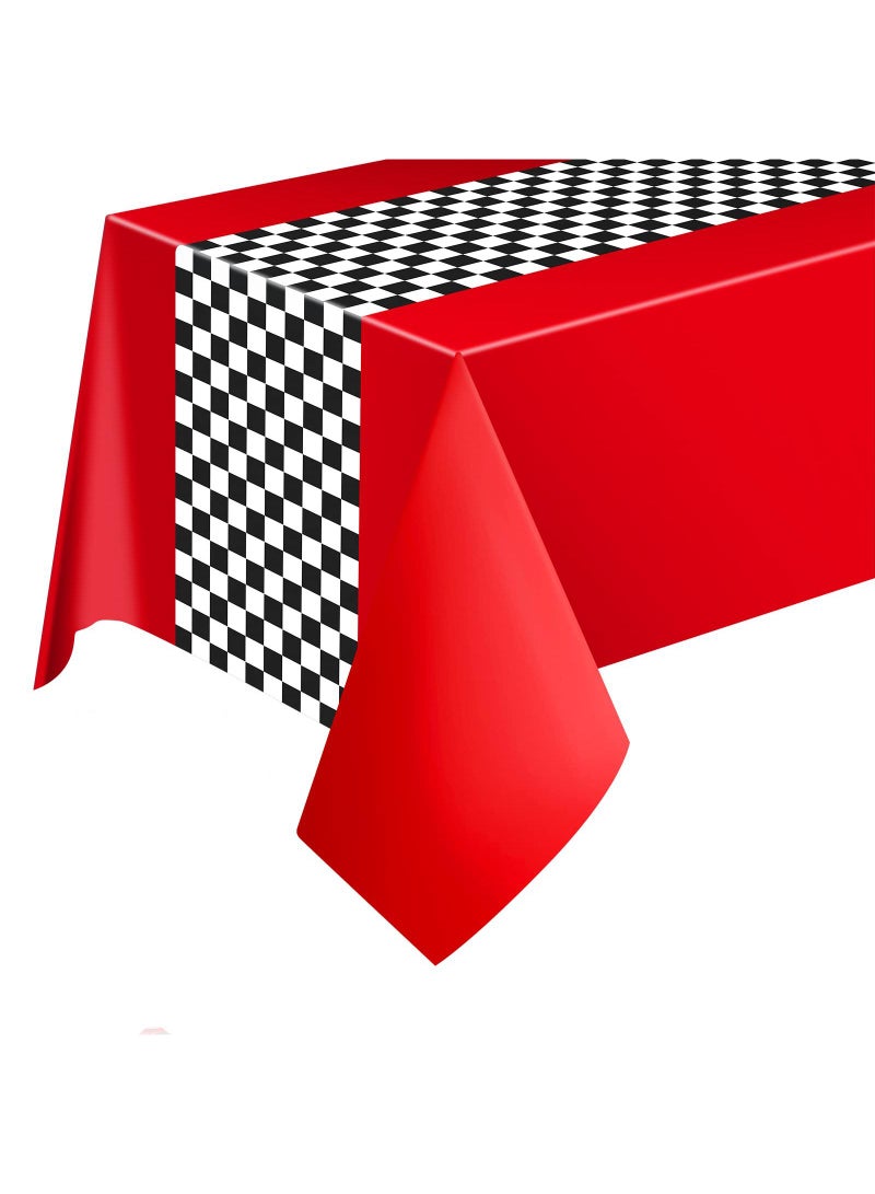 Car Birthday Party Supplies - Racing Decorations, Racetrack Tablecloth, 54 x 108 Inch, Fresh Style, 3 Sheets