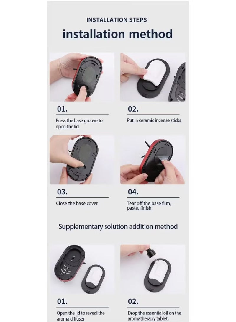 TIGER Car Air Freshener Mini Helicopter Rotating Solar Airplane – Unique Solar-Powered Rotating Design, Freshens Your Car with Long-Lasting Scent – Stylish and Functional Car Accessory - Image 3