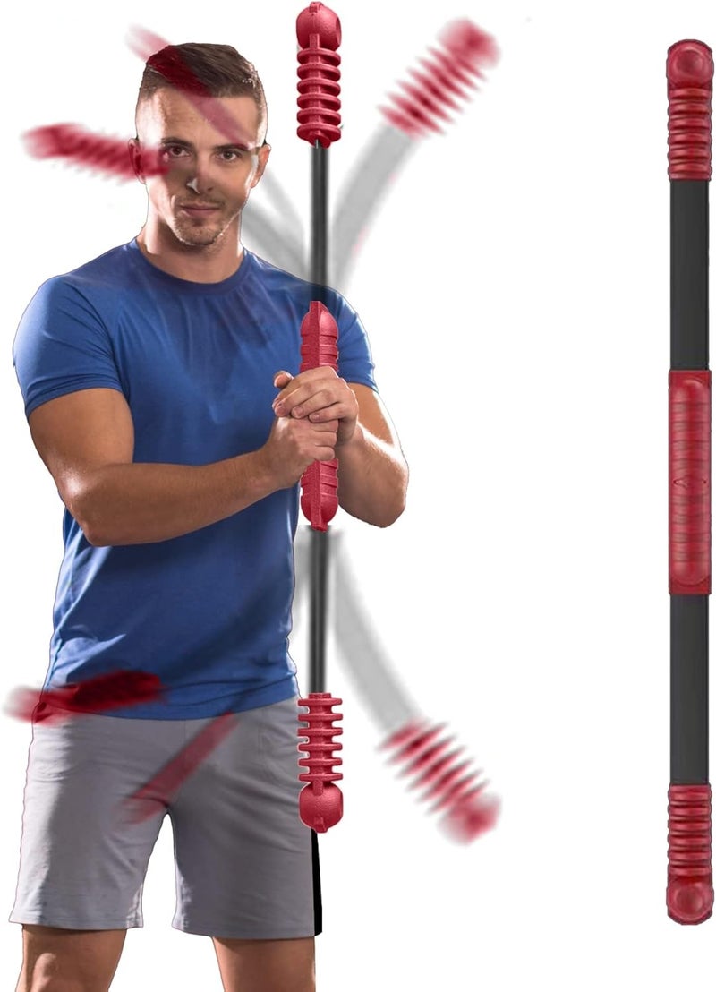 OSCILLATING SLIM Fitness Bar for Workout,Elastic Exercise Bar, Vibration Weight Stick,Body Physical Therapy,Core Strength Training,Arm Shoulder Stretch At Home Gym. - Image 1