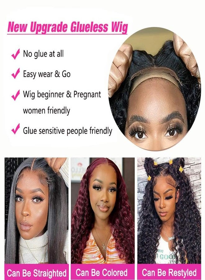 Srakuw Glueless Wigs Human Hair Pre Plucked Pre Cut 4x4 Lace Front Wigs for Black Women Wear and Go Glueless Wig for Beginners Curly Human Hair Wig (18 Inch) - Image 2