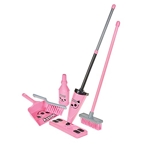 CASDON ألعاب كاسدون هنري وهيتي - عربة تنظيف هيتي - مجموعة ألعاب مستوحاة من هيتي باللون الوردي مع ممسحة، فرش، مجرفة، وإكسسوارات - مجموعة عربة تنظيف للأطفال - للأطفال من عمر 3 سنوات فما فوق - Image 2