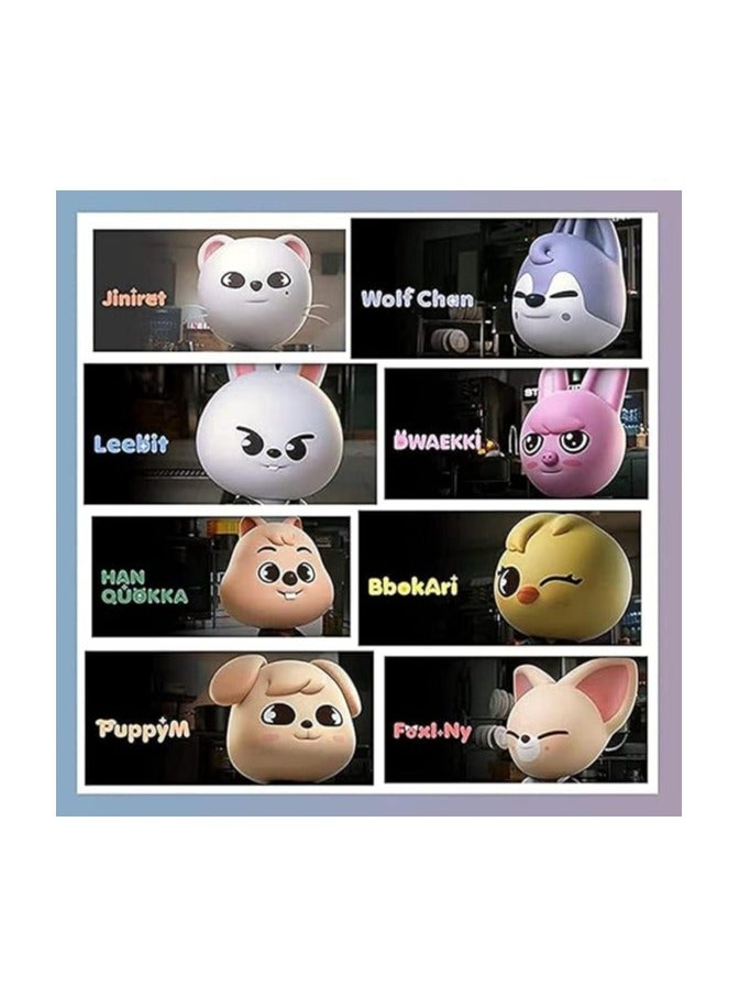 general 8 Pieces Stray Kids SKZoo Keychain Set : Cute Acrylic Cartoon Keychain with Double Sided SKZ Animal Patterns - Fans and kids backpack and mobile phone charms! - Image 4