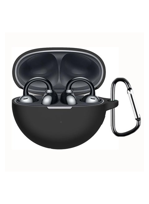 Silicone Protective Case for HUAWEI FreeClip with Keychain Cover (black)