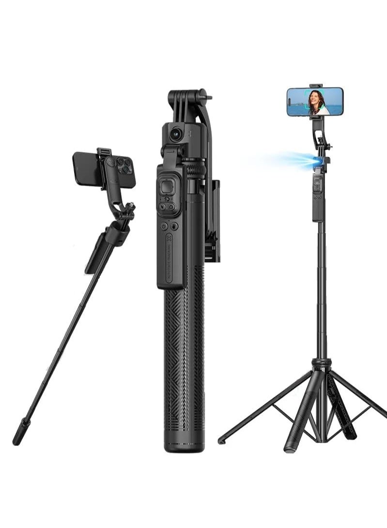 ACLIX C17 AI Face Tracking Gimbal Phone Portable Selfie Stick 360°rotation Bracket Anti-Shake Wireless Bluetooth Live TripodAi Follow-Up Anti-Shake Gimbal Quadruped Fully Automatic Photo Artifact Black - Image 1