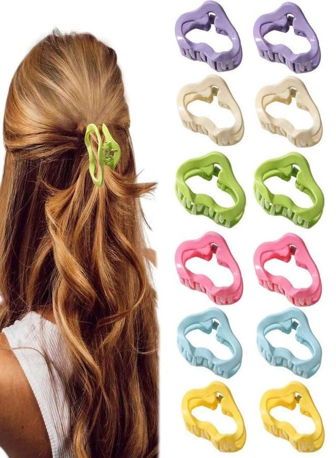 KLIVE مشابك شعر كورية ملونة على شكل سحابة من KLIVE - دبابيس شعر عصرية غير قابلة للانزلاق للنساء، إكسسوار عالي الجودة ونابض بالحياة، إكسسوار شعر أنيق لجميع تسريحات الشعر (متعدد الألوان) (4 قطع) - Image 1