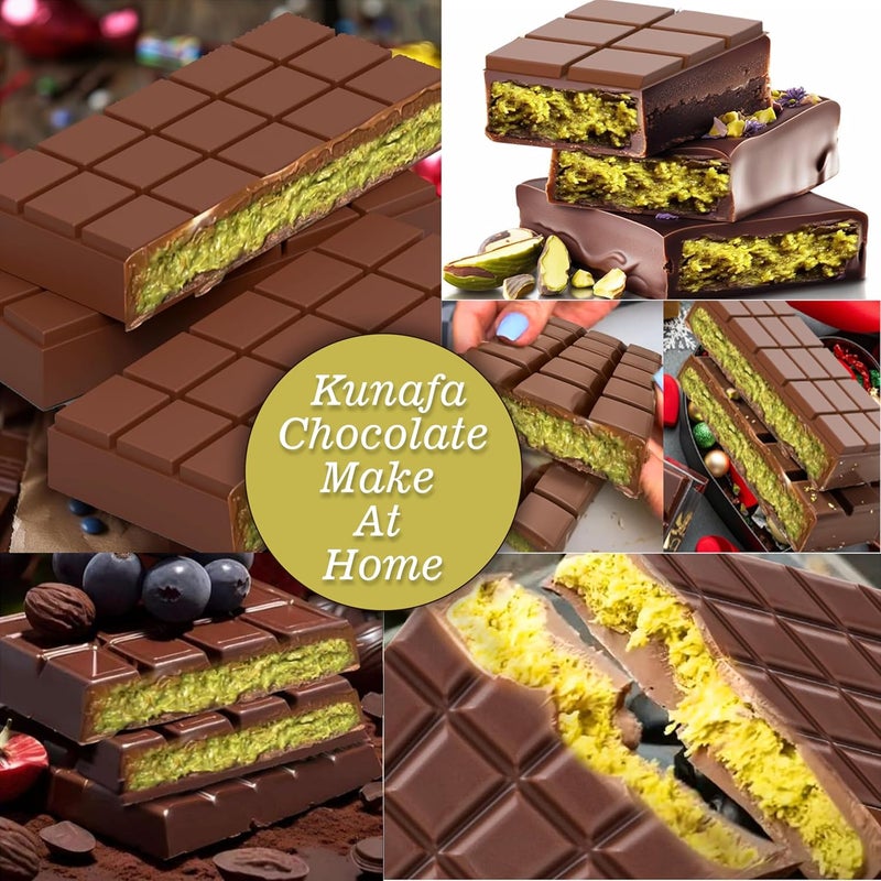 MoldBerry Silicone Chocolate Mould Deep Chocolate Bar Mold for Dubai Chocolate Bar Pistachio Kunafa Chocolate Mold Pack 1 - Image 3